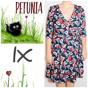 Classic Floral Wrap Dress with POCKETS!